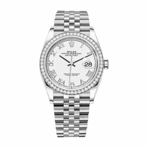 Rolex Datejust 36 126284RBR-0018 White Roman Dial Jubilee Replica - United Luxury