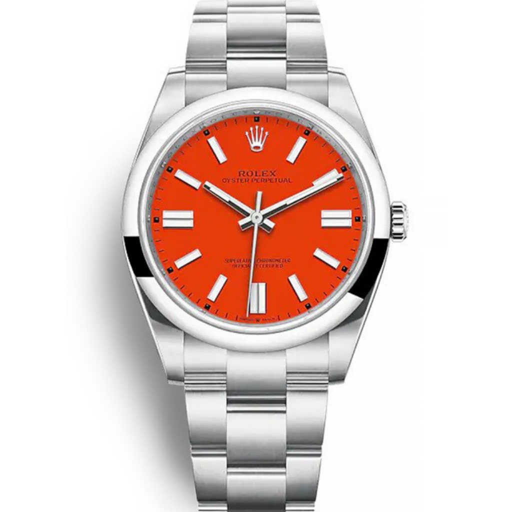 Replica Rolex Oyster Perpetual Lady 36mm Coral Red Dial 126000 - United Luxury