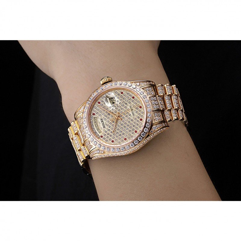 Superclone Rolex Day-Date 37mm Diamond Dial 621615 - United Luxury