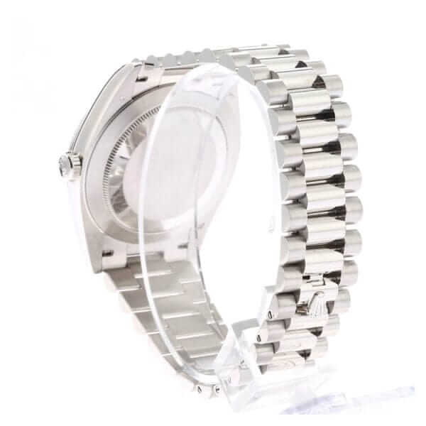 Rolex Day Date Ice Blue Baguette Dial Platinum Presidential 228206 Replica - United Luxury