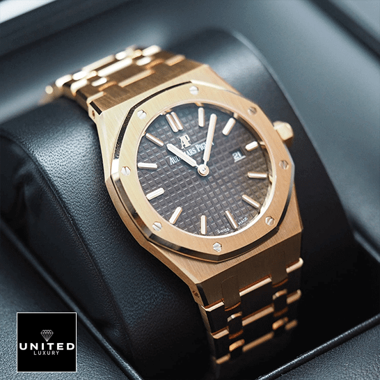Audemars Piguet Royal Oak Brown Dial 67650OR.OO_.1261OR.01 Replica in the box