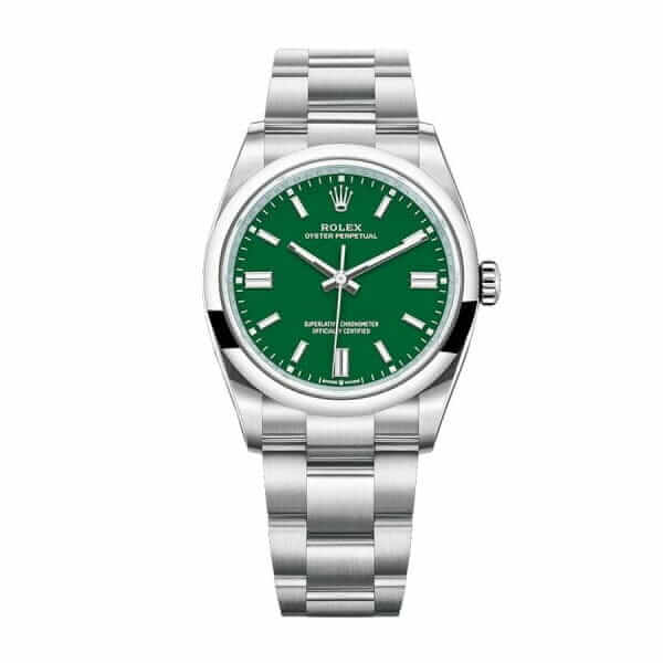 Rolex Oyster Perpetual Green Dial 126000-0005 Replica - United Luxury