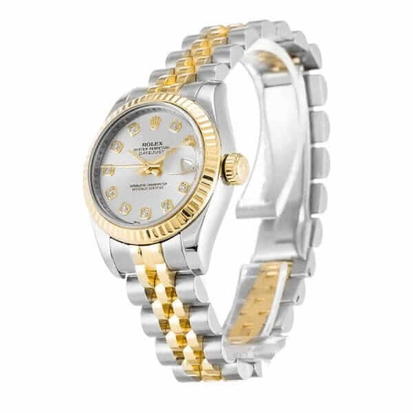 Rolex Datejust 179173 Yellow Gold & Diamond Silver Dial Replica - United Luxury