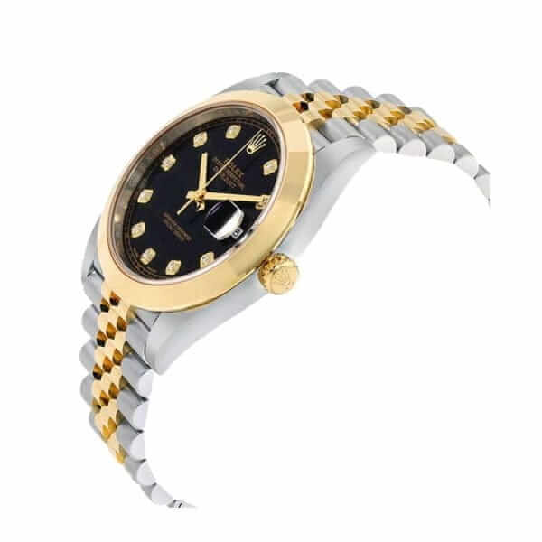Rolex Datejust Black Diamond Dial Steel Yellow Gold 126303BKDJ Jubilee Replica - United Luxury