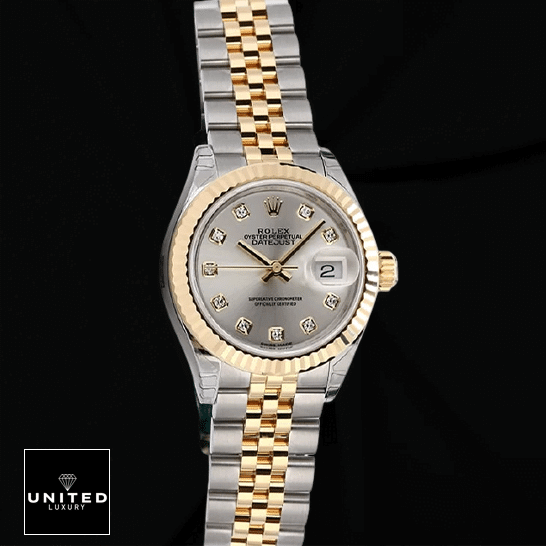 Rolex Datejust 279173 Jubilee Bracelet Replica black background
