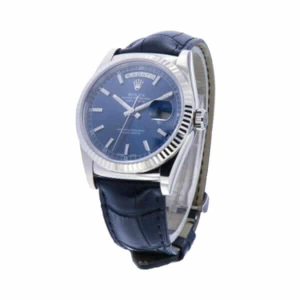 Rolex Day-Date 118139-0004 V5 Stainless Steel Blue Dial Replica - United Luxury