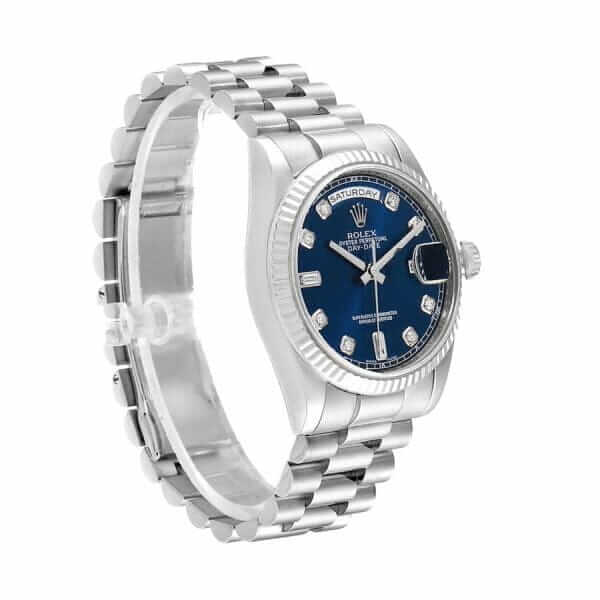 Rolex Day-Date 128239 Blue Dial With Diamond Replica - United Luxury