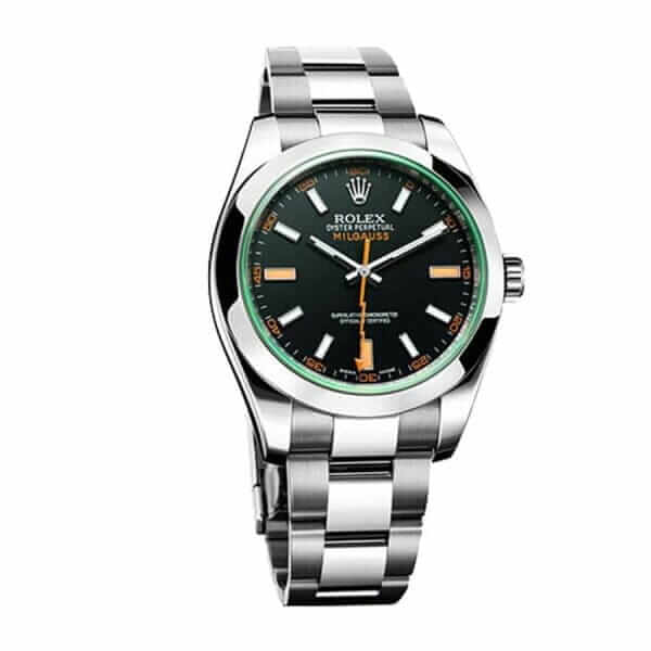 Rolex Milgauss Black Dial Green Crystal M116400GV-0001 Oyster Replica - United Luxury