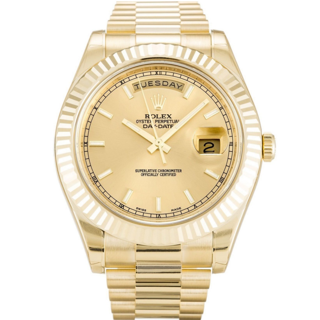 Replica Rolex Day-Date II 41mm Champagne Dial 218238 - United Luxury
