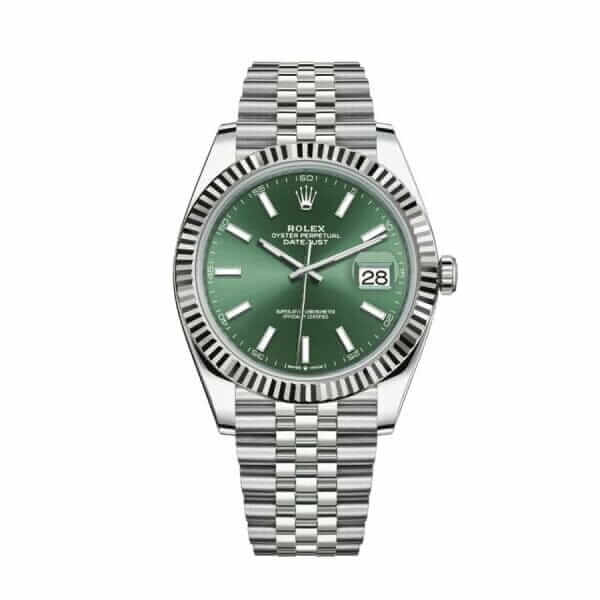 Datejust 41 Mint Green Dial Replica - United Luxury