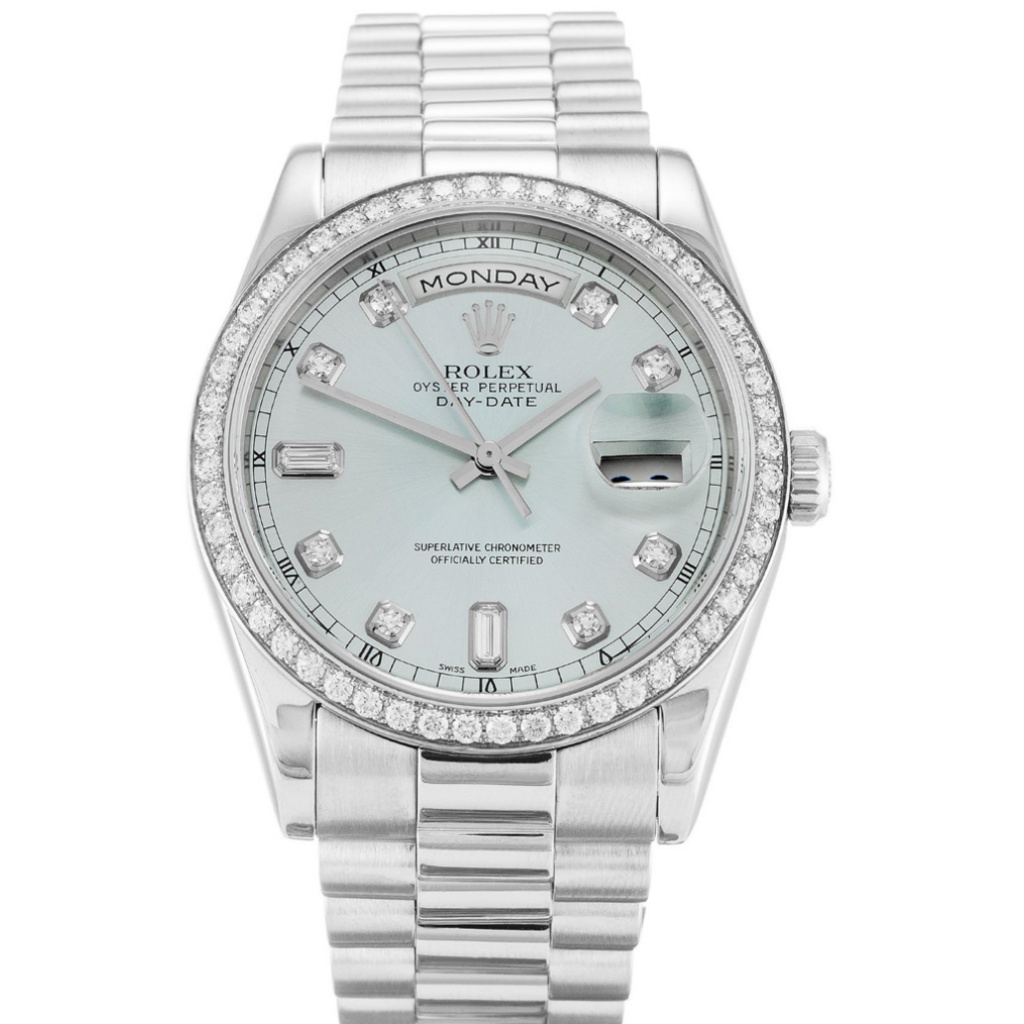 Replica Rolex Day-Date 36mm Blue Dial 118346 - United Luxury