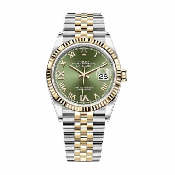 Rolex Datejust 126283RBR Green Roman Dial Replica - United Luxury