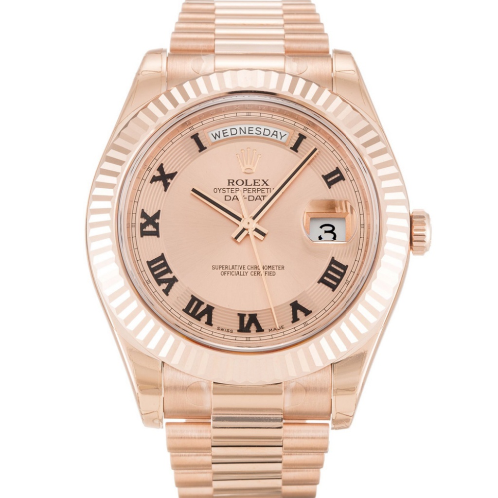 Replica Rolex Day-Date II 41mm Rose Dial 218235 - United Luxury