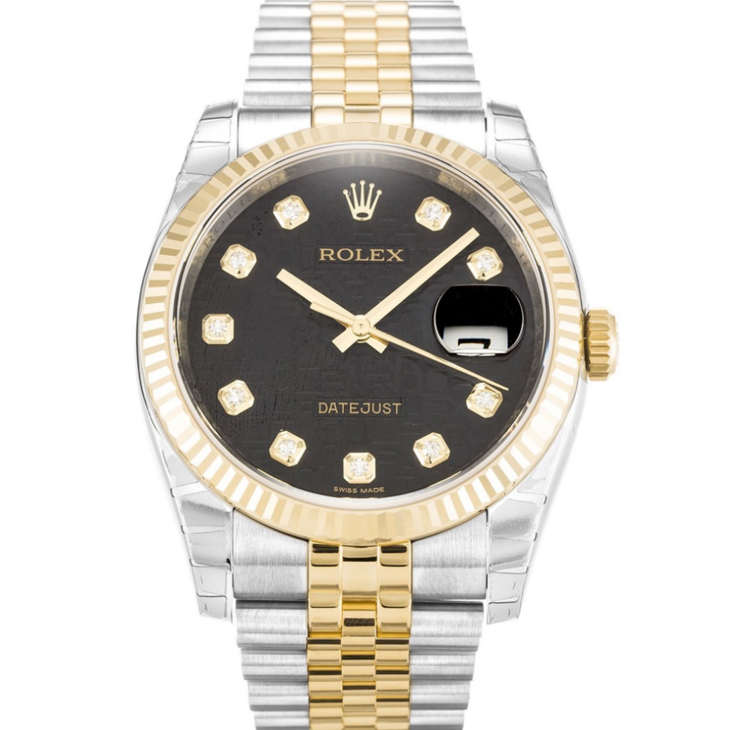 Replica Rolex Datejust 36mm Black Jubilee Dial 116233 - United Luxury