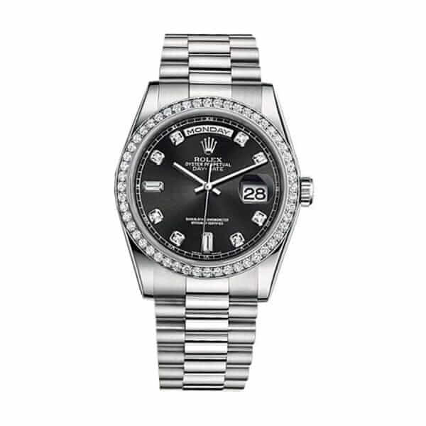 Rolex Day-Date White Diamond Replica - United Luxury