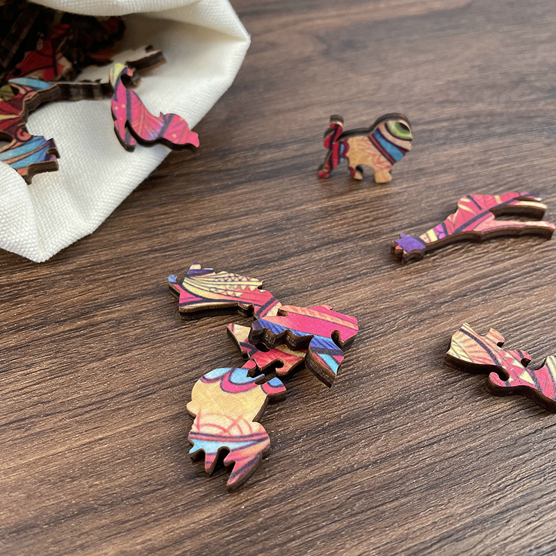 Holzpuzzle „Mandala Fuchs“