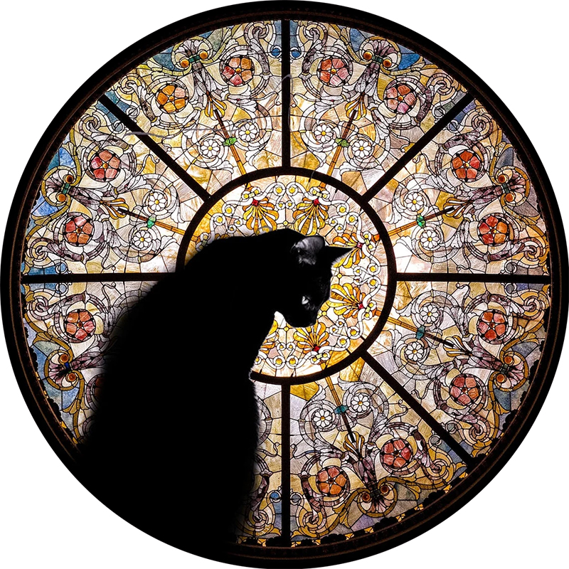 Holzpuzzle „Schwarze Katze“