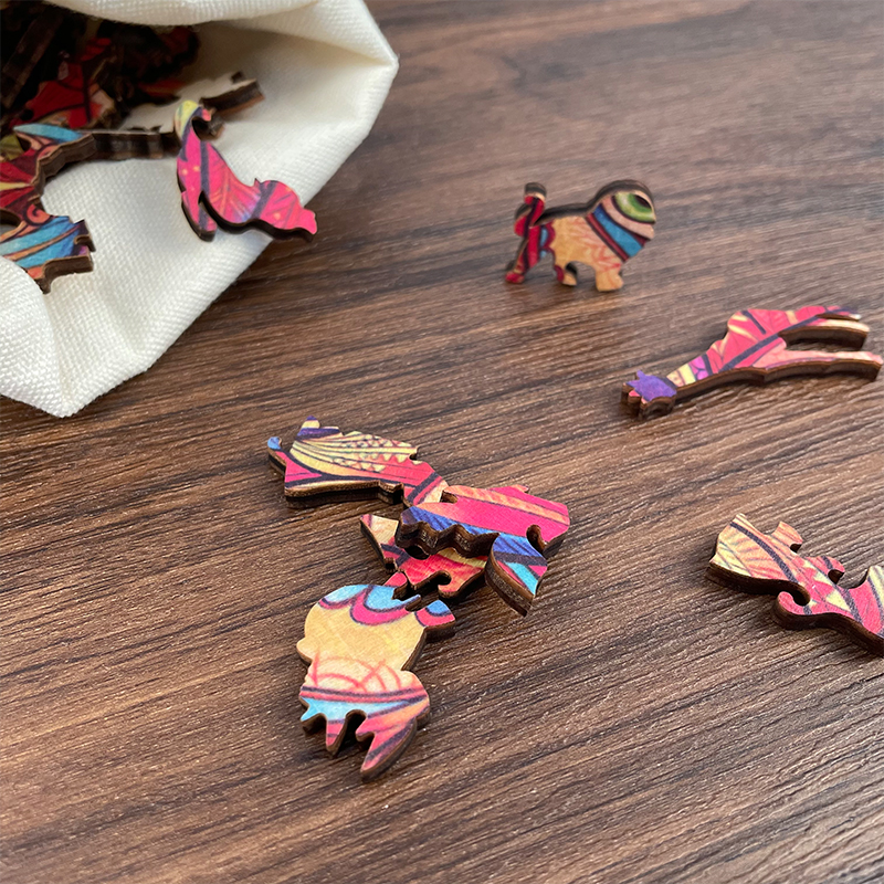 „Rotes Huhn“ Holzpuzzle