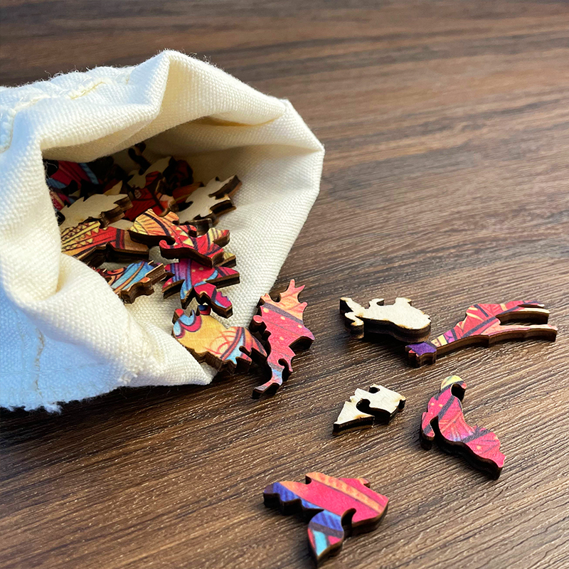 Holzpuzzle „Papageienblume“