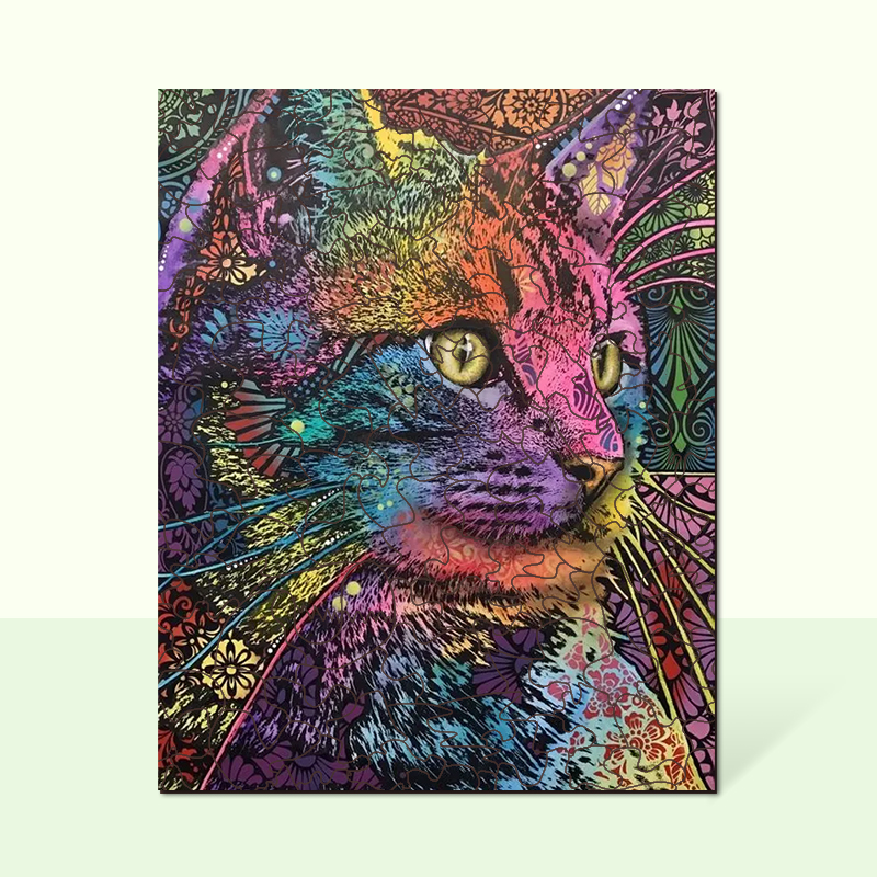 Holzpuzzle „Bunte Katze“