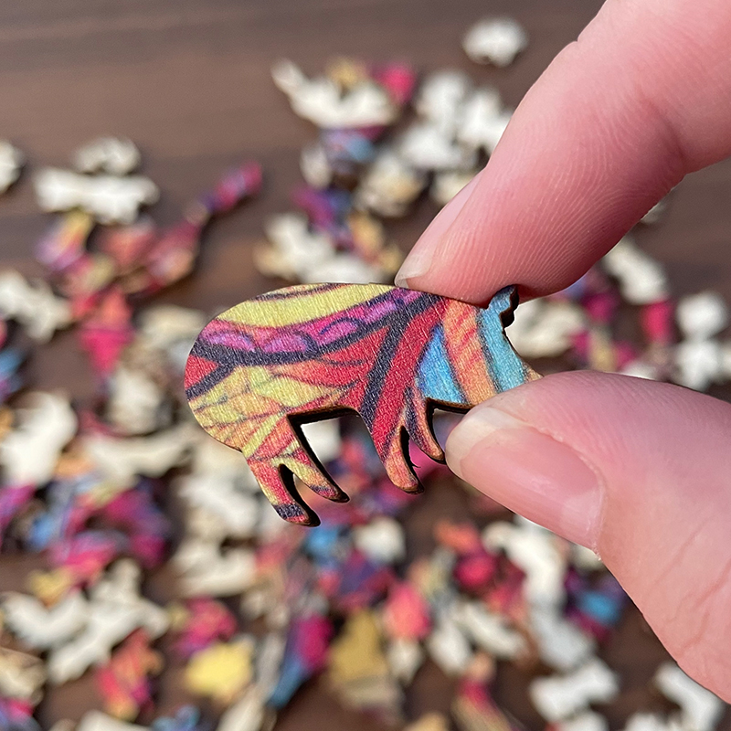 „Rotes Huhn“ Holzpuzzle