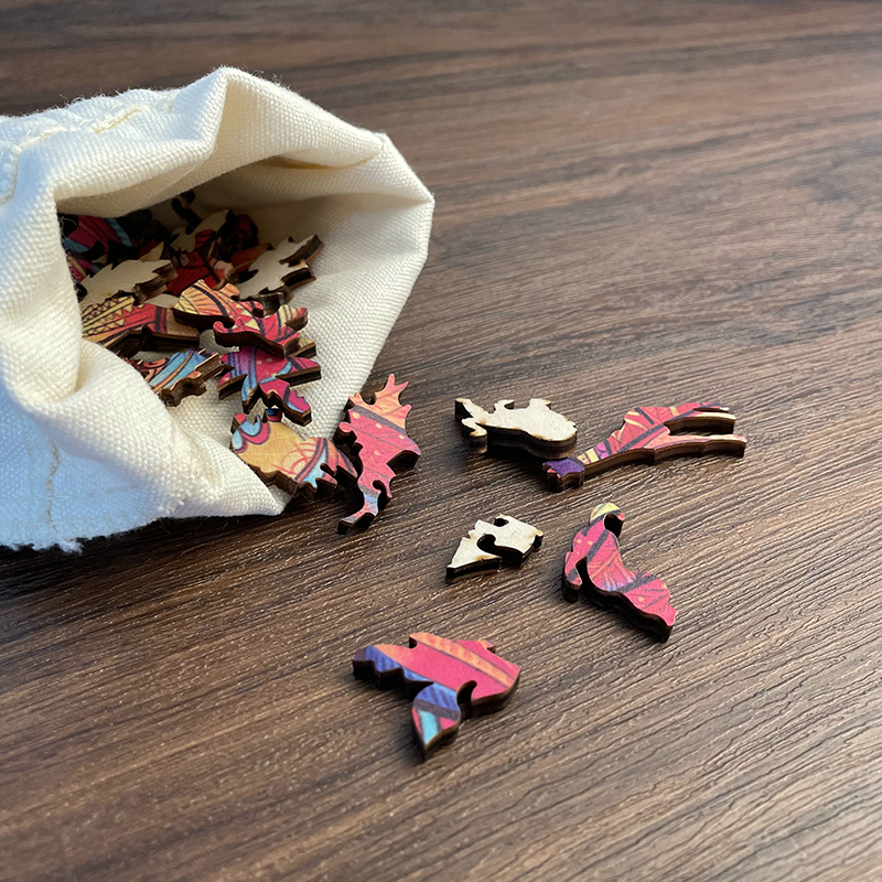 Holzpuzzle „Blauer Elefant“