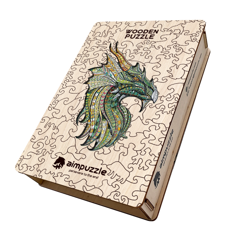 Holzpuzzle „Grüner Drache“