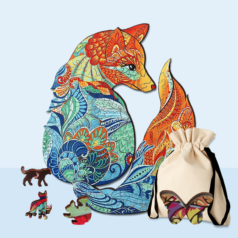 Holzpuzzle „Mandala Fuchs“