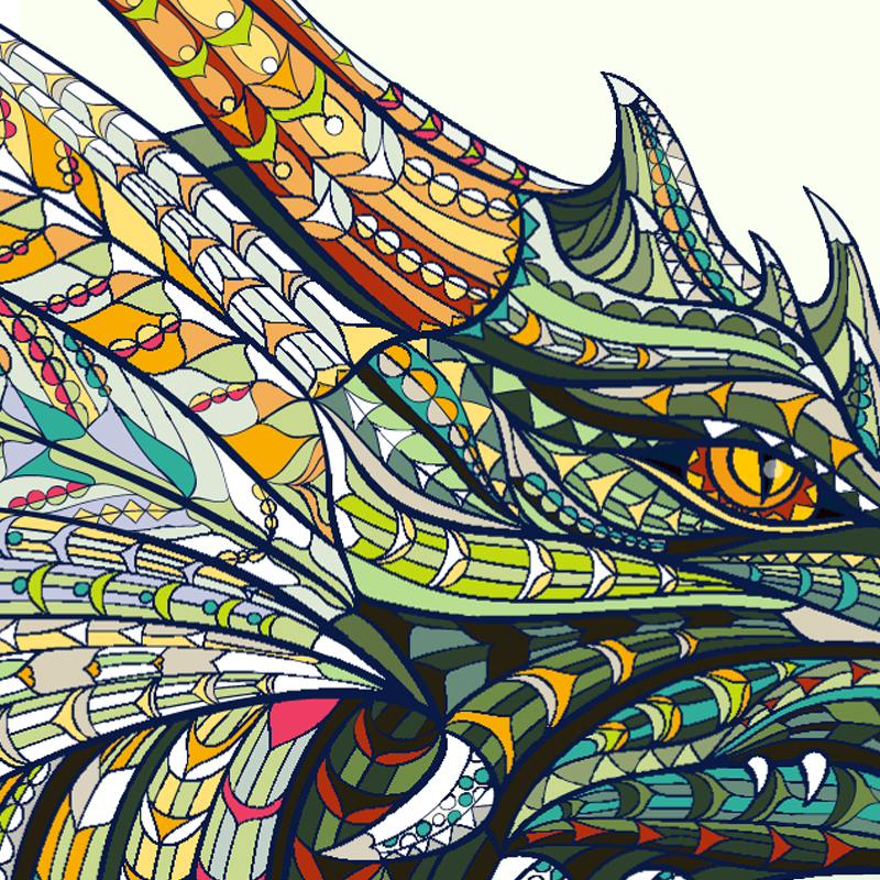 Holzpuzzle „Grüner Drache“