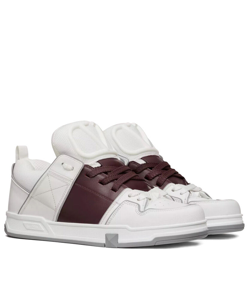 (1:1 replica) Valentino Unisex Open Skate Calfskin And Fabric Sneaker