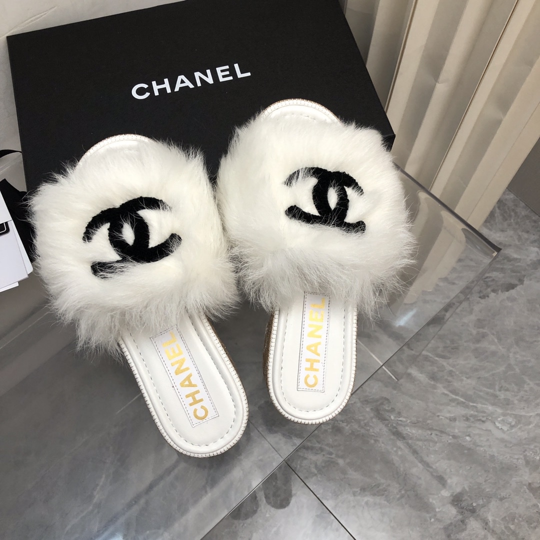 (1:1 replica) Chanel Women s Mules White For Women 1.4in/3.5cm