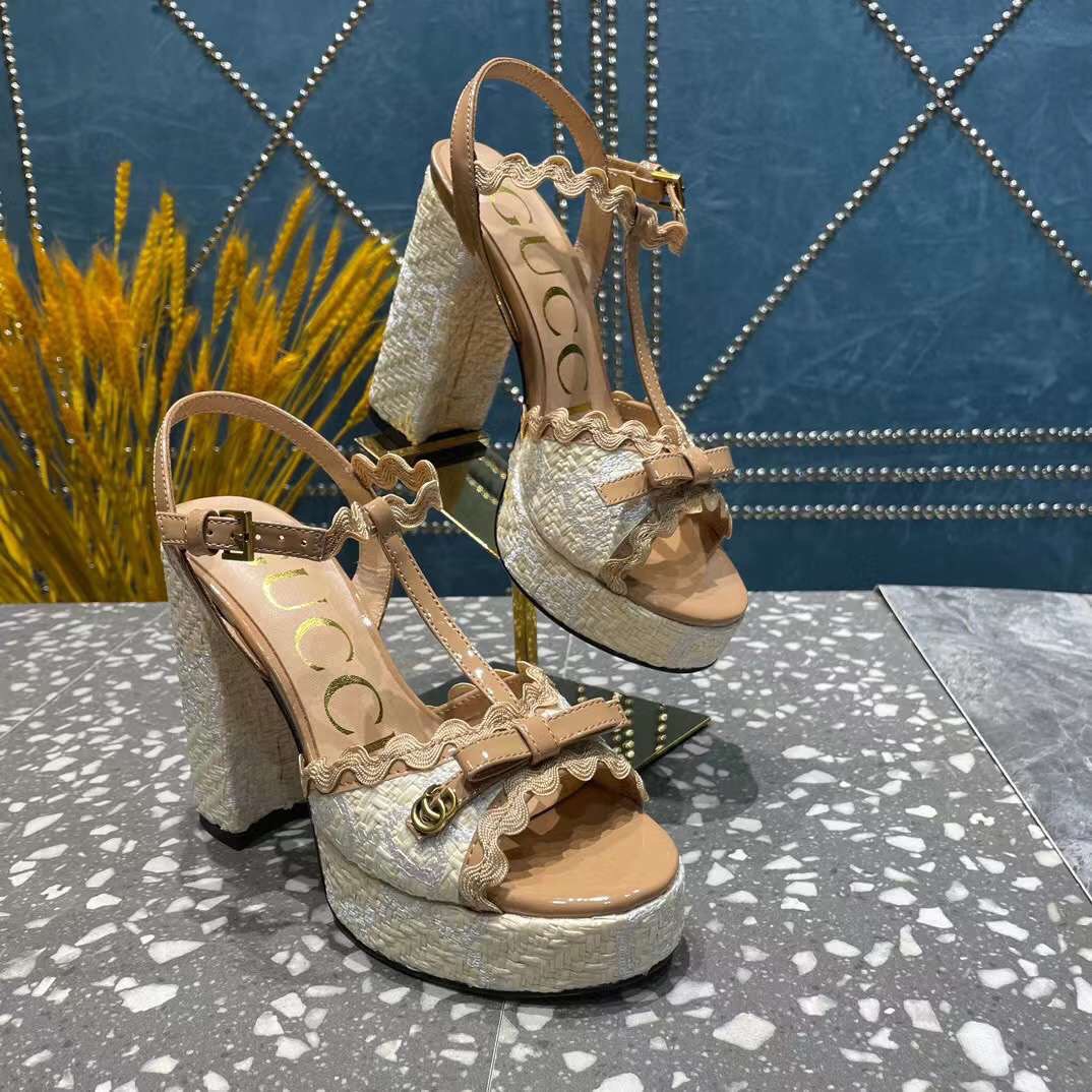 (1:1 replica) Gucci Sandals Hight Heels Logo Fashion Women 10.5cm