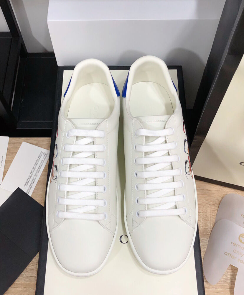 (1:1 replica) Gucci x Disney Unisex Donald Duck Ace Sneaker White