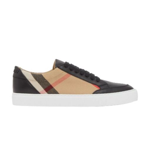 (1:1 replica) BURBERRY LEATHER AND HOUSE CHECK COTTON SNEAKERS BBR014