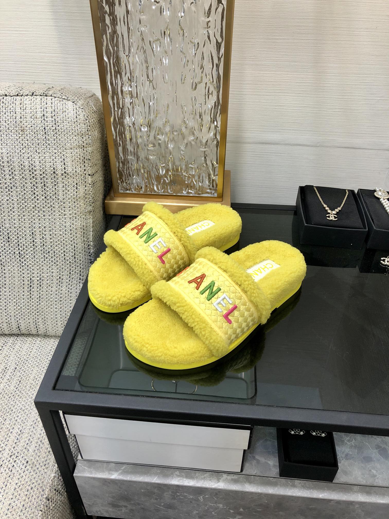 (1:1 replica) Chanel Women s Mules With Lining Yellow For Women 1.2in/3cm