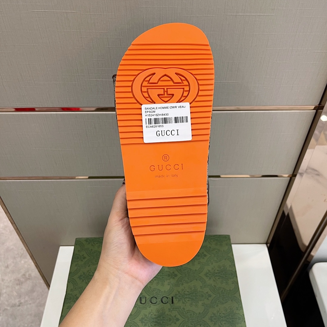 (1:1 replica) Gucci Women s Slide Sandal With Straps Beige And Grey For Women GG