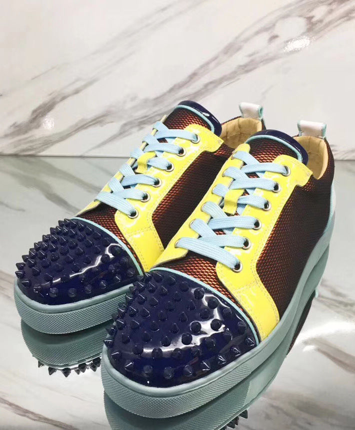 (1:1 replica) Christian Louboutin Louis Junior Spikes Men s Flat