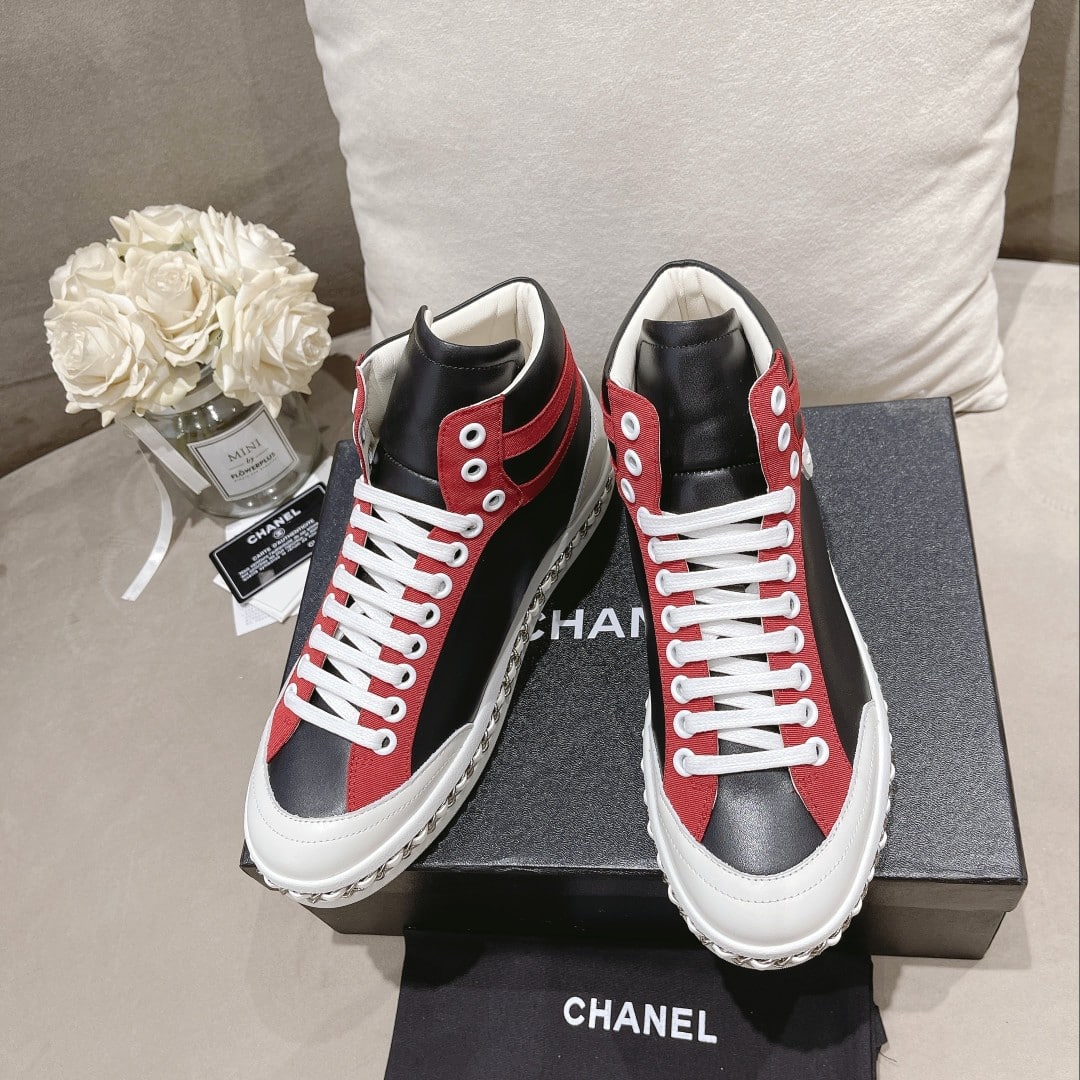 (1:1 replica) Chanel Women s Schuhe Sneaker Black And Red For Women