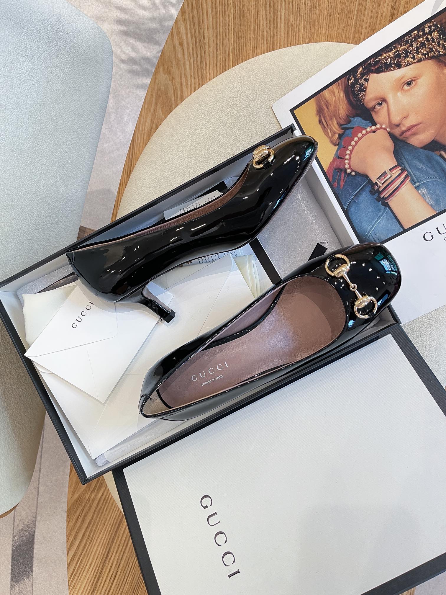 (1:1 replica) Gucci Women s Pump With Horsebit Black For Women GG