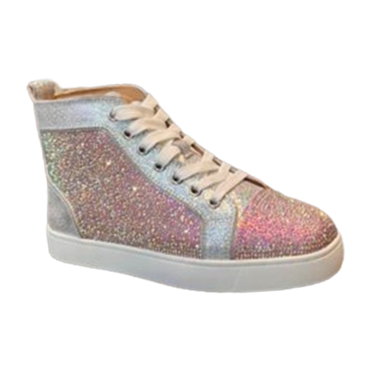 (1:1 replica) Christian Louboutin Low Top Pink Silver Sneaker CLS051