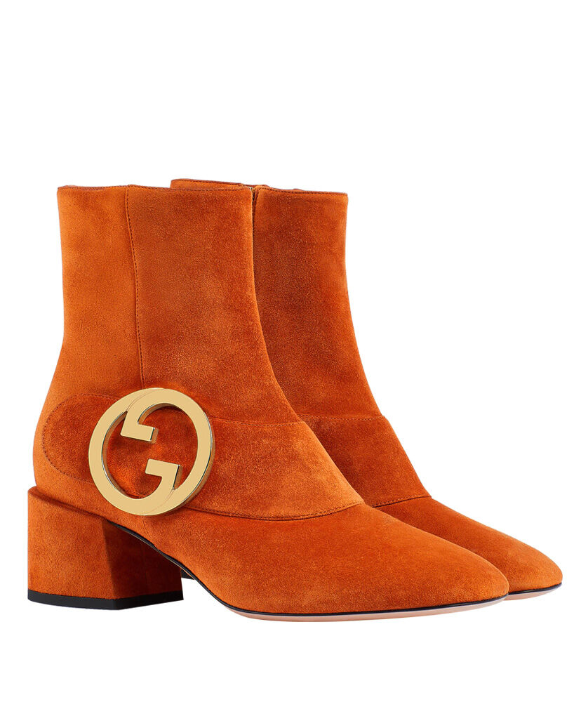 (1:1 replica) Gucci Women s Blondie Ankle Boot 700016 Orange