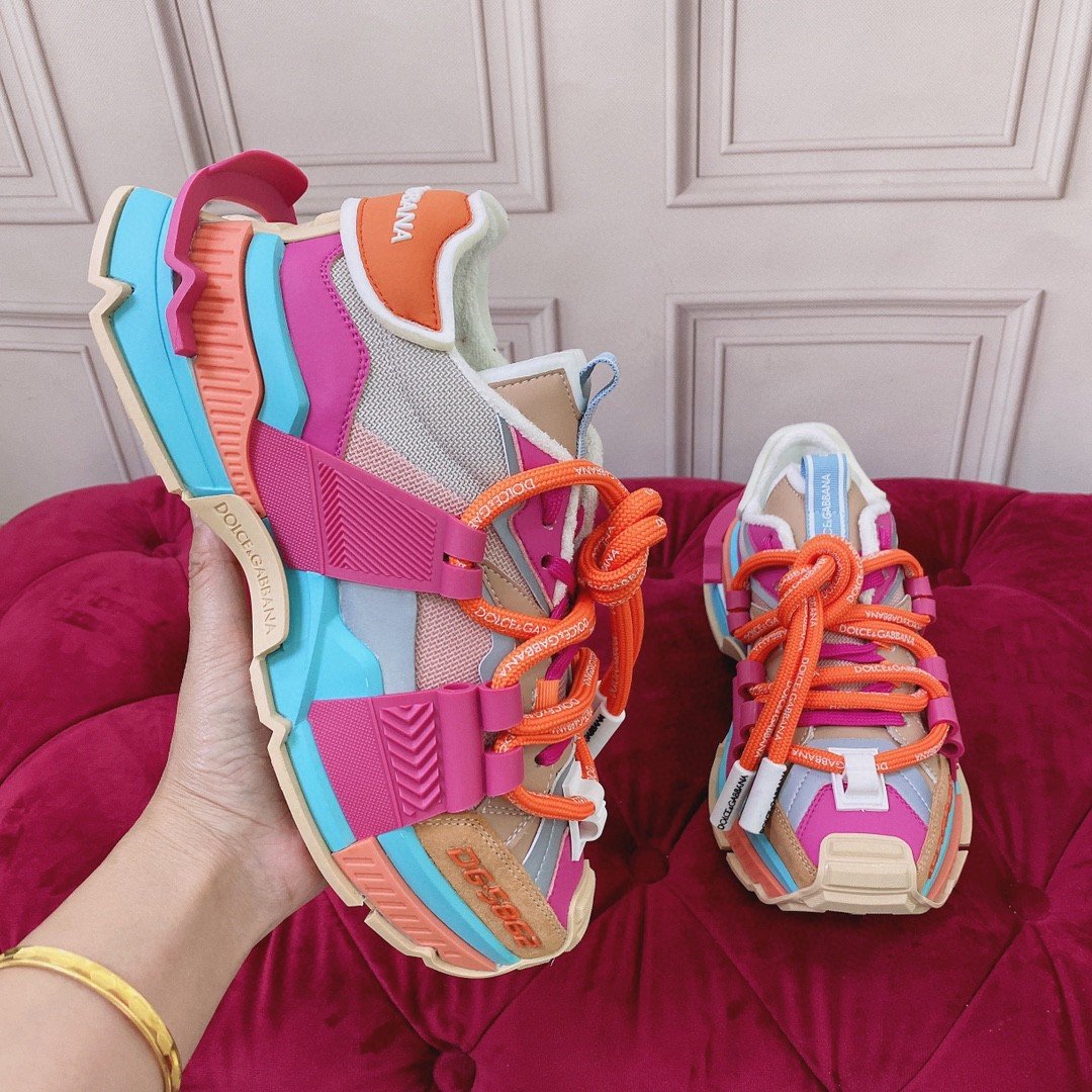 (1:1 replica) Dolce Gabbana Mixed-Material Space Sneakers Multicolour For Women DG Shoes CK1963AY02780995