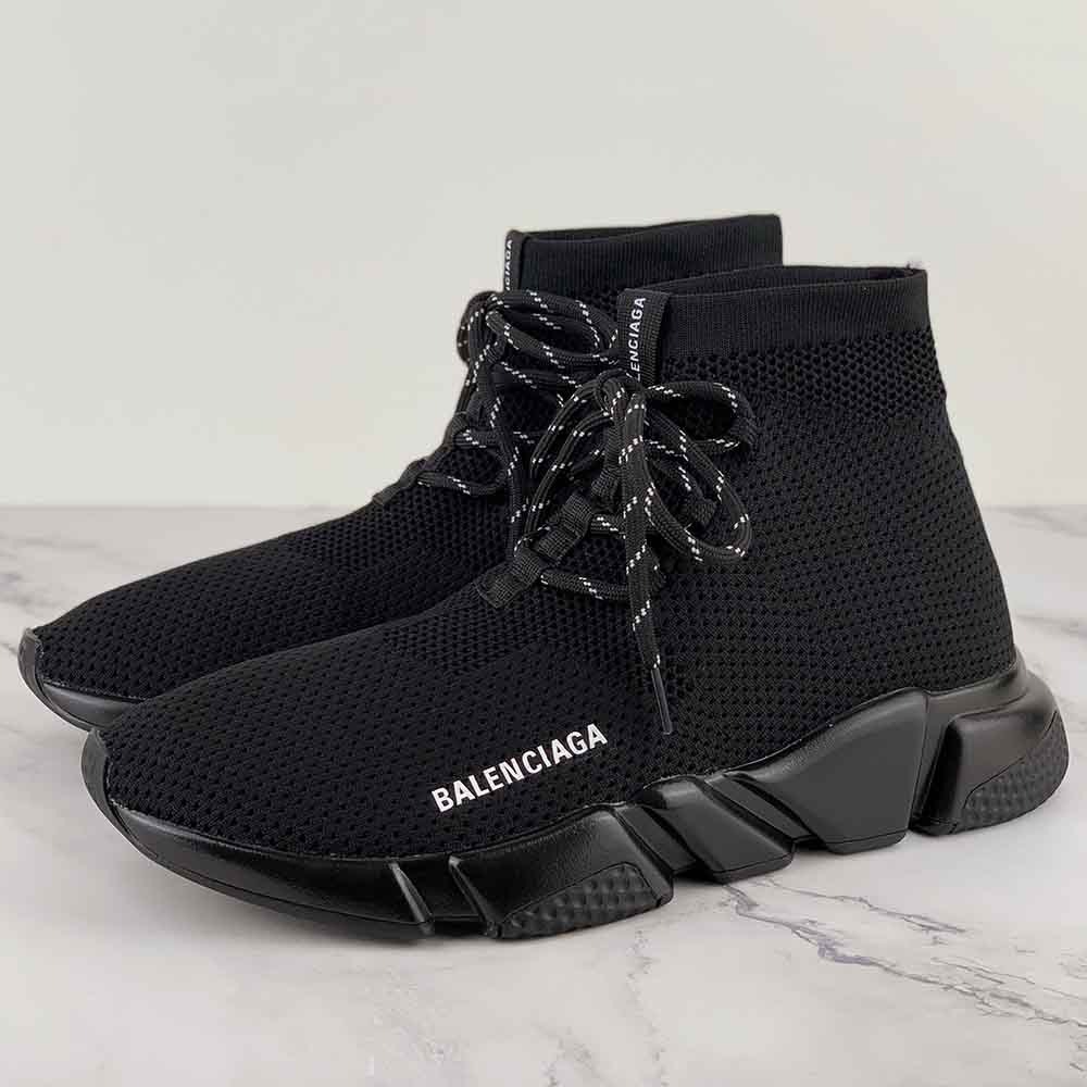 (1:1 replica) Balenciaga Speed Lace-up Socks Trainers in Black