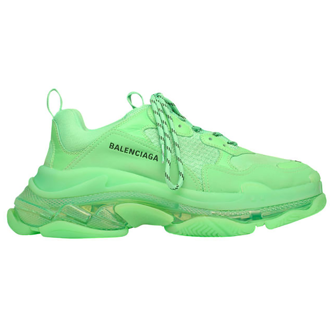 (1:1 replica) Balenciaga Triple S Clear Sole Trainers NEON GREEN