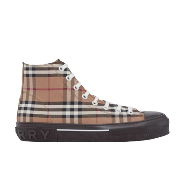 (1:1 replica) BURBERRY VINTAGE CHECK COTTON HIGH-TOP SNEAKERS BBR027