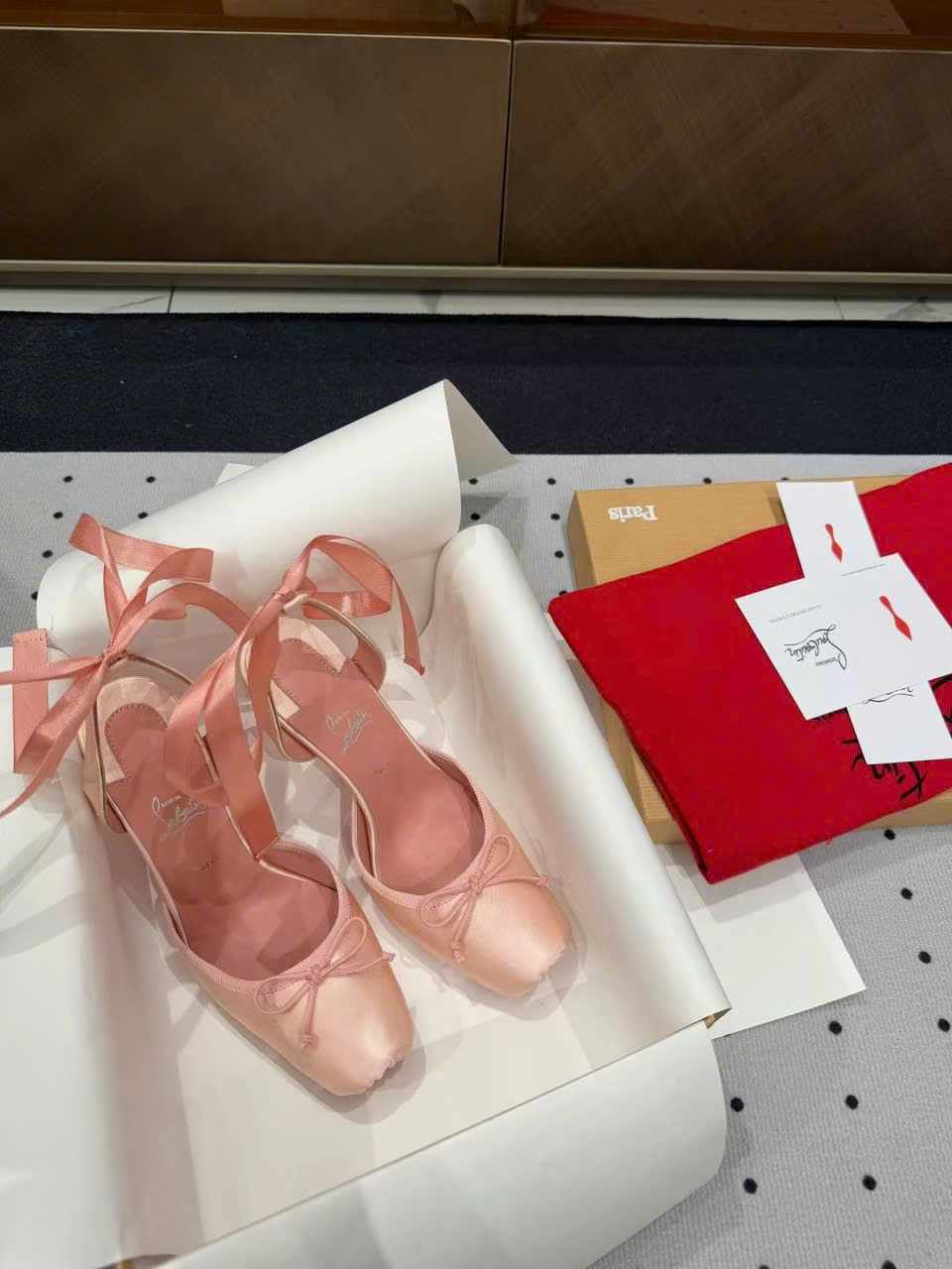 (1:1 replica) Christian Louboutin Cassia Satin Lace Up Heel Shoes 10cm