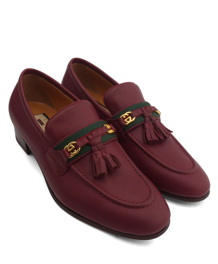 (1:1 replica) Gucci Women s Loafer with Web and Interlocking G
