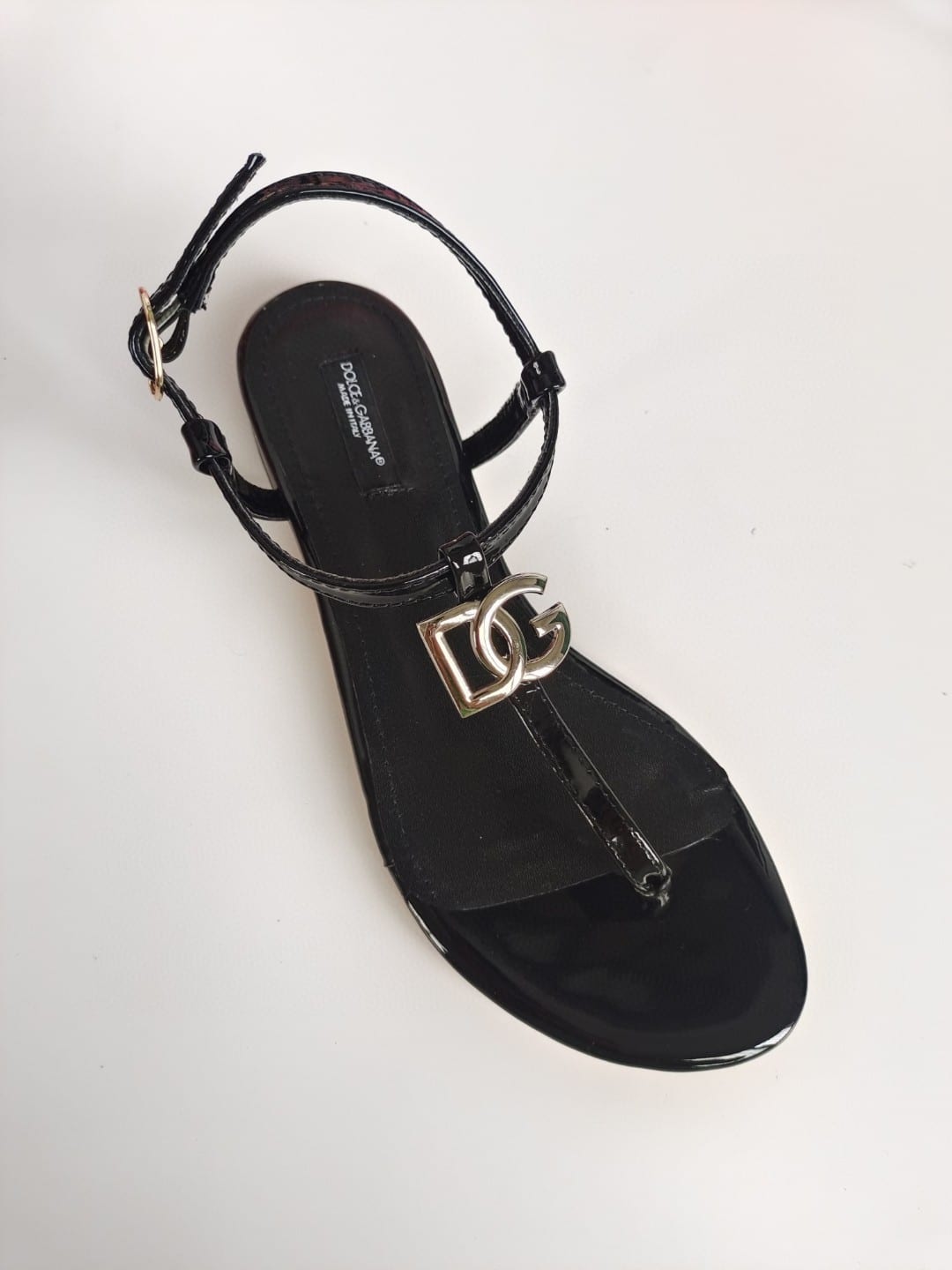 (1:1 replica) Dolce Gabbana Nappa DG Sandals Black For Women DG Shoes