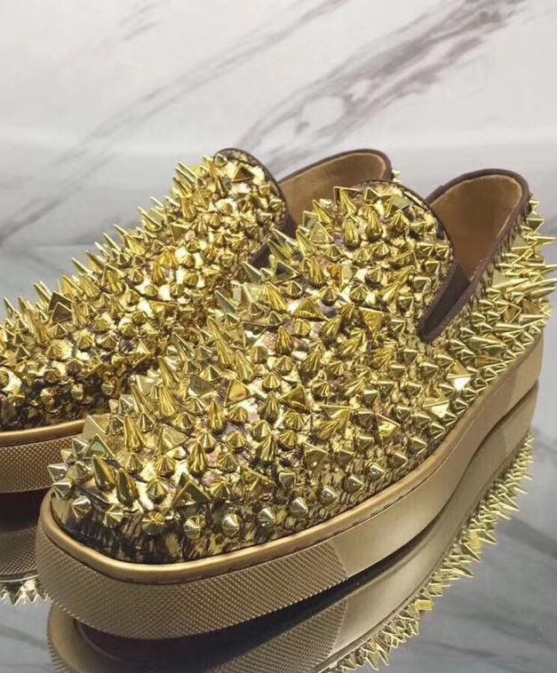 (1:1 replica) Christian Louboutin Men s Boat Roller Pik Golden
