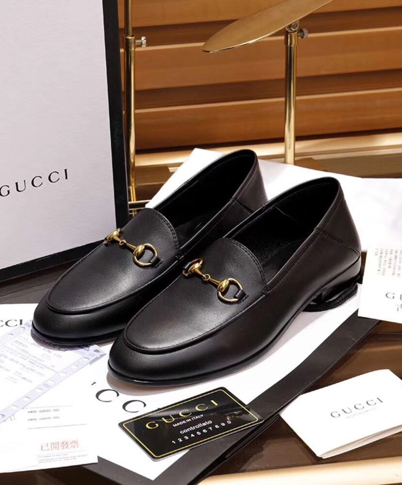 (1:1 replica) Gucci Women s Leather Horsebit loafer 414998 Black